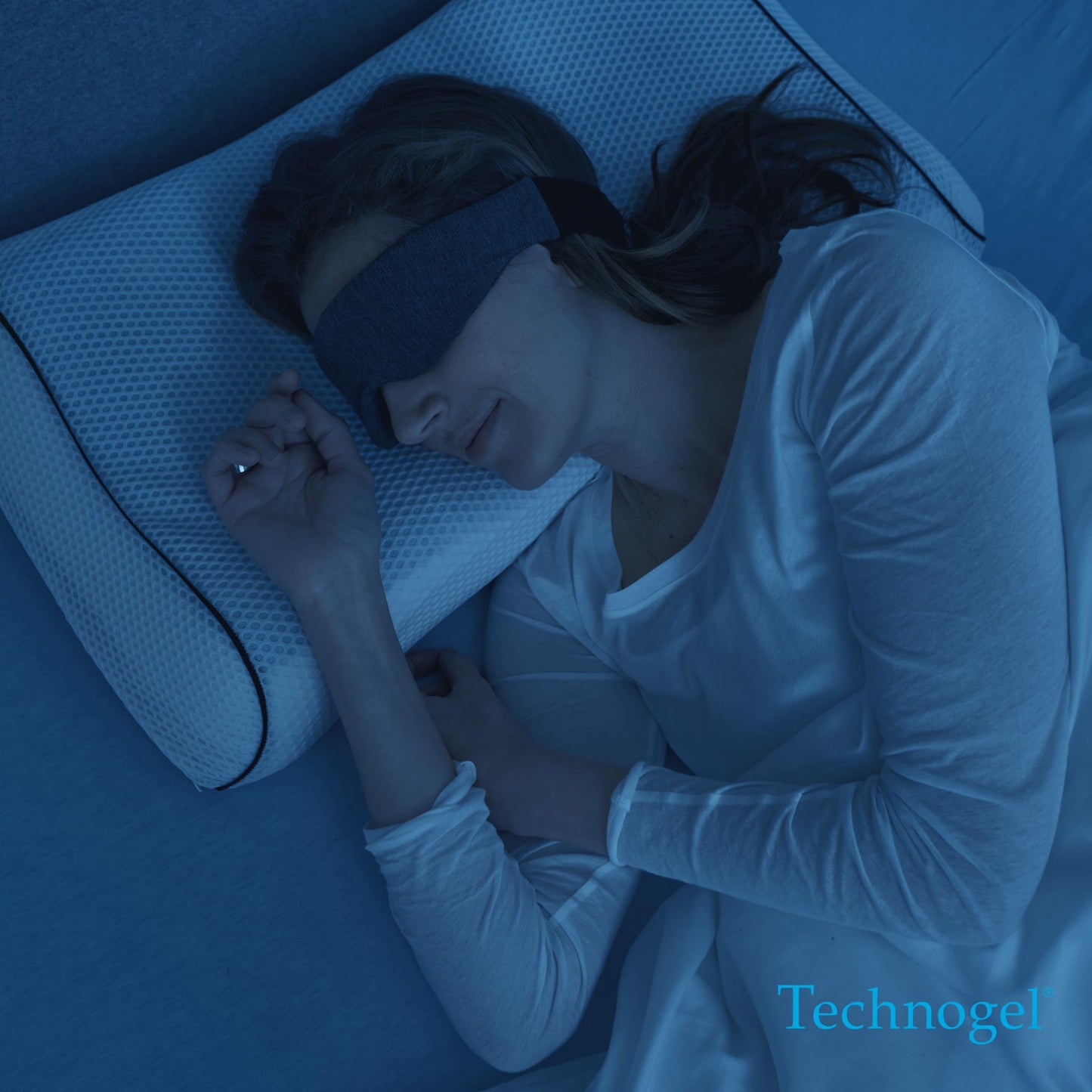 Technogel Deluxe Cooling Gel Pillow - Innovative Cool Gel Pillow with Comfortable Support Structure for Side, Back and Stomach Sleeper, Slim Standard Dimension with Washable Cover, 3.5" (Thin)