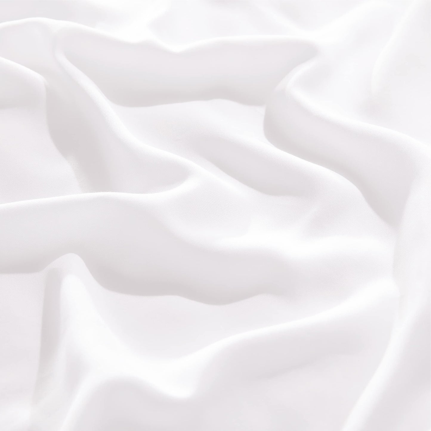 Bedsure Queen Sheet Set, Cooling Sheets for Queen Size Bed Set, Rayon Derived from Bamboo, PureWoven, Breathable & Soft, Deep Pocket Up to 16 Inches, Hotel Luxury Silky Bedding for Hot Sleepers, White