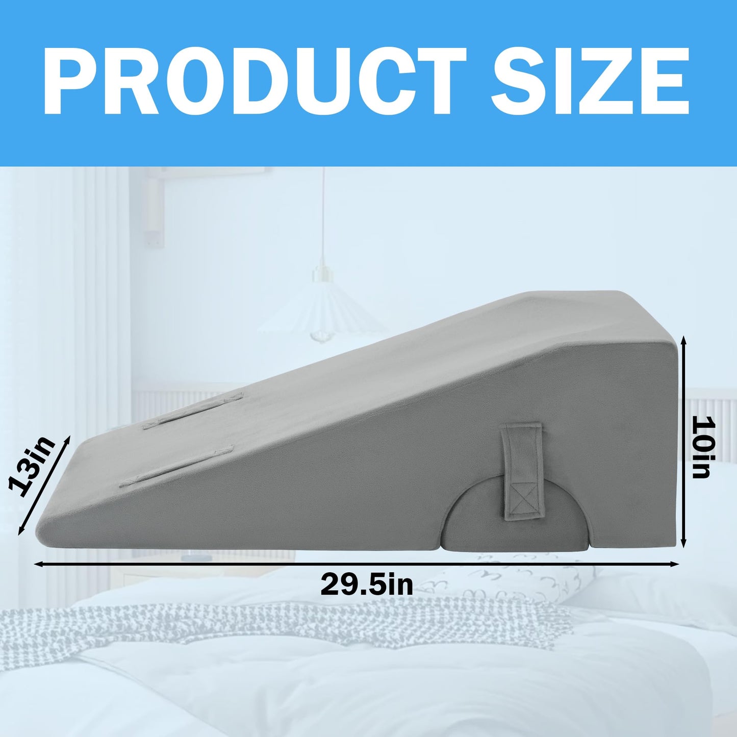 ROYALAY Knee Replacement Pillow, Leg Pillow for Knee Surgery Recovery with Different Height, Leg Surgery Recovery Equipment for Hip Foot Ankle, Single