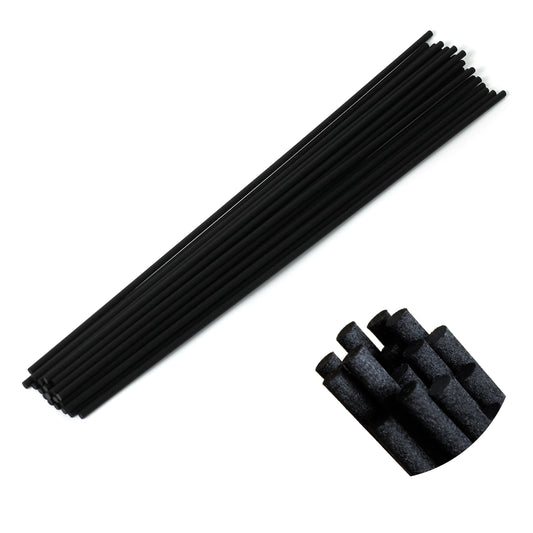 kaihuiyyyt Black Fibre Reed Diffuser Sticks 20pcs 43cm x 5mm Black Fibre Reed Diffuser Sticks Thick Diffuser Reeds Sticks Diffuser Sticks for Diffuser Oils Fragrance Refill Fibre Reeds for Diffusers