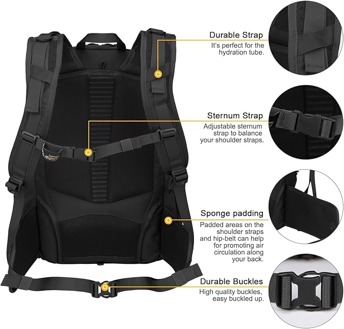 Mardingtop 40L Molle Tactical Backpack,Military backpack for Men, Cordura Backpack for Hiking,Camping,Hunting