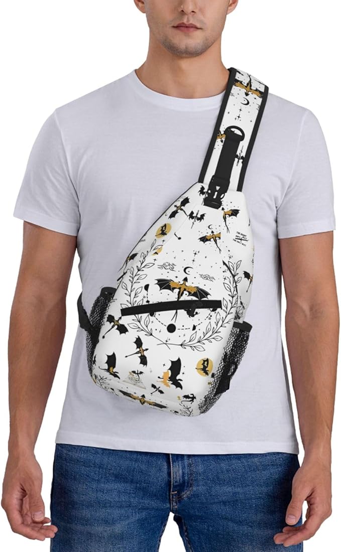 Fourth Dragon Wing Crossbody Bag Trendy Sling Bag Bakpack Casual Chest Bags Daypack For Hiking Walking Travel Running(2)