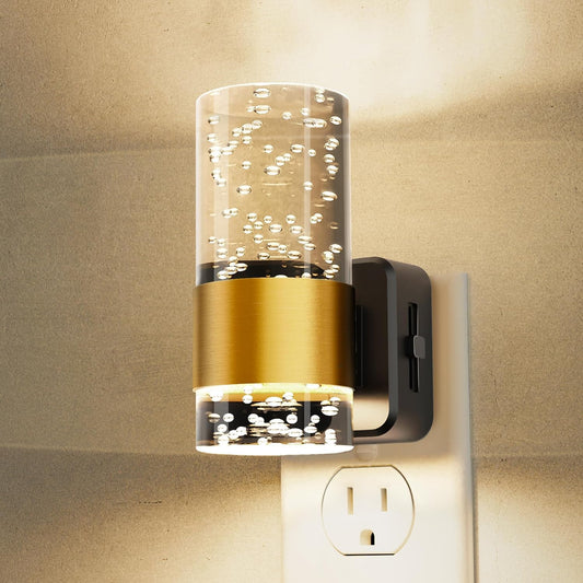 L LOHAS LED Night Lights Plug into wall, 2 Pack Soft Light Night Light with Adjustable Brightness, Plug in Night Light with Auto Light Sensor