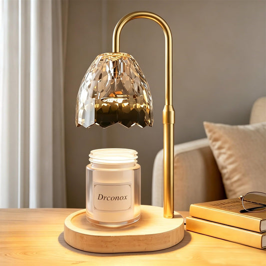 Drconox Candle Warmer Lamp with Timer Dimmable, Adjustable Height Wax Melt Warmer for Jar Candles, Birthday Gifts for Women, House Warming Gifts New Home Decor with 2 Bulbs, Gradient