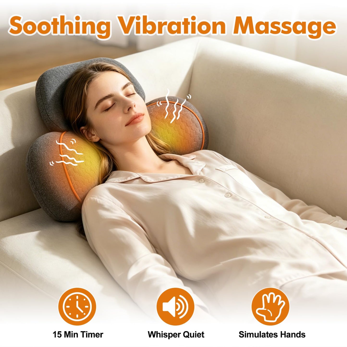 Moozerka 3 in 1 Cervical Neck Pillow Massage,Ergonomic Memory Foam Neck Cervical Traction Device,Portable Deep Tissue Relief Gift for Men and Women