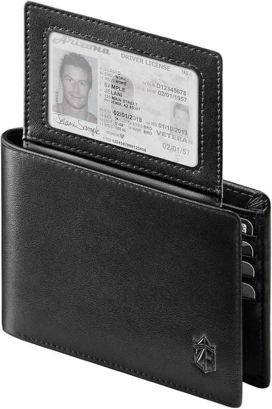 Zitahli Wallet for Men 12 Card Holder Slim Rfid Leather 2 ID Window Wallets With Gift Box Men's Accessories