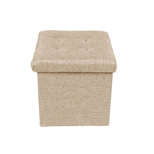 Casa Andrea Milano Folding Storage Ottoman Bench, Storage Chest, Foot Rest Stool with Padded Seat, Bedroom Bench with Storage, 15 Inche, Pack of 2