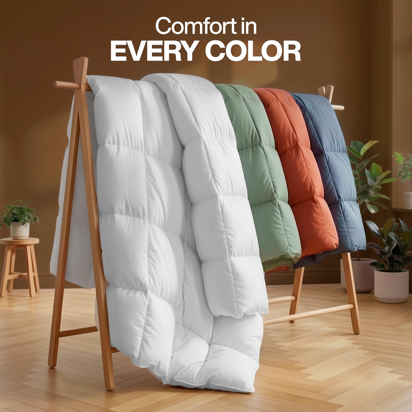 Utopia Bedding Twin XL Comforter Duvet Insert, Quilted White Comforter with Corner Tabs, Box Stitched Down Alternative Comforters Twin XL Size 68 x 92 inches