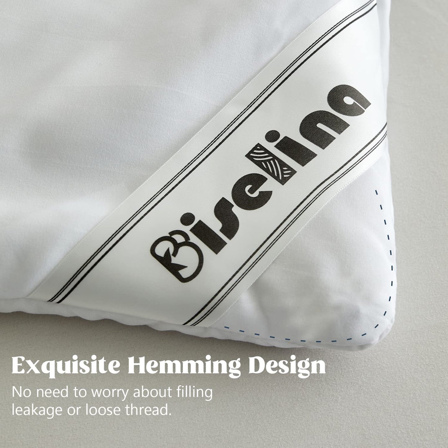 BISELINA Down Alternative Comforter Duvet Insert with Corner Tabs Box Stitched Microfiber Fluffy White Quilt All Seasons Hotel Collection Bedding - Queen Size, 88x92 Inches