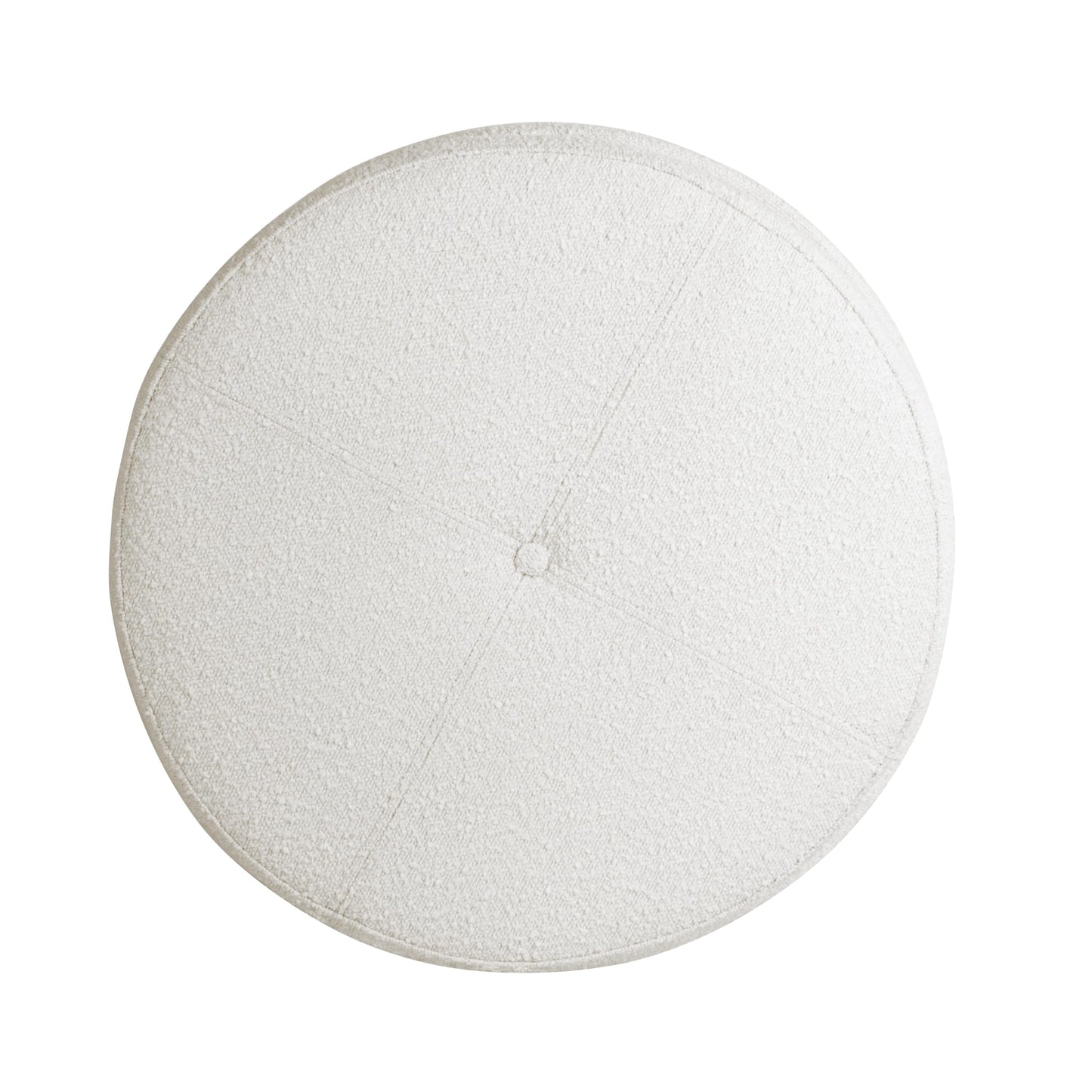 HomePop 24" Large Round Storage Ottoman - Cream Boucle