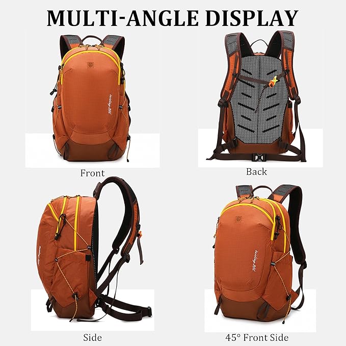 W WINTMING Small Hiking Backpack Travel Backpacks 20L Lightweight Hiking Daypack for Women Men Camping Daily Commuting (Black)