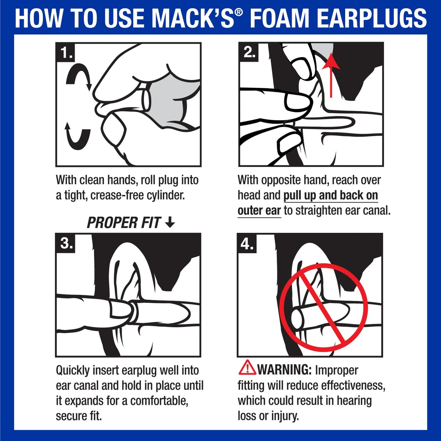 Mack's Ultra Soft Foam Earplugs, 30 Pair - 33dB Highest NRR, Comfortable Ear Plugs for Sleeping, Snoring, Travel, Concerts, Studying, Loud Noise, Work | Made in USA
