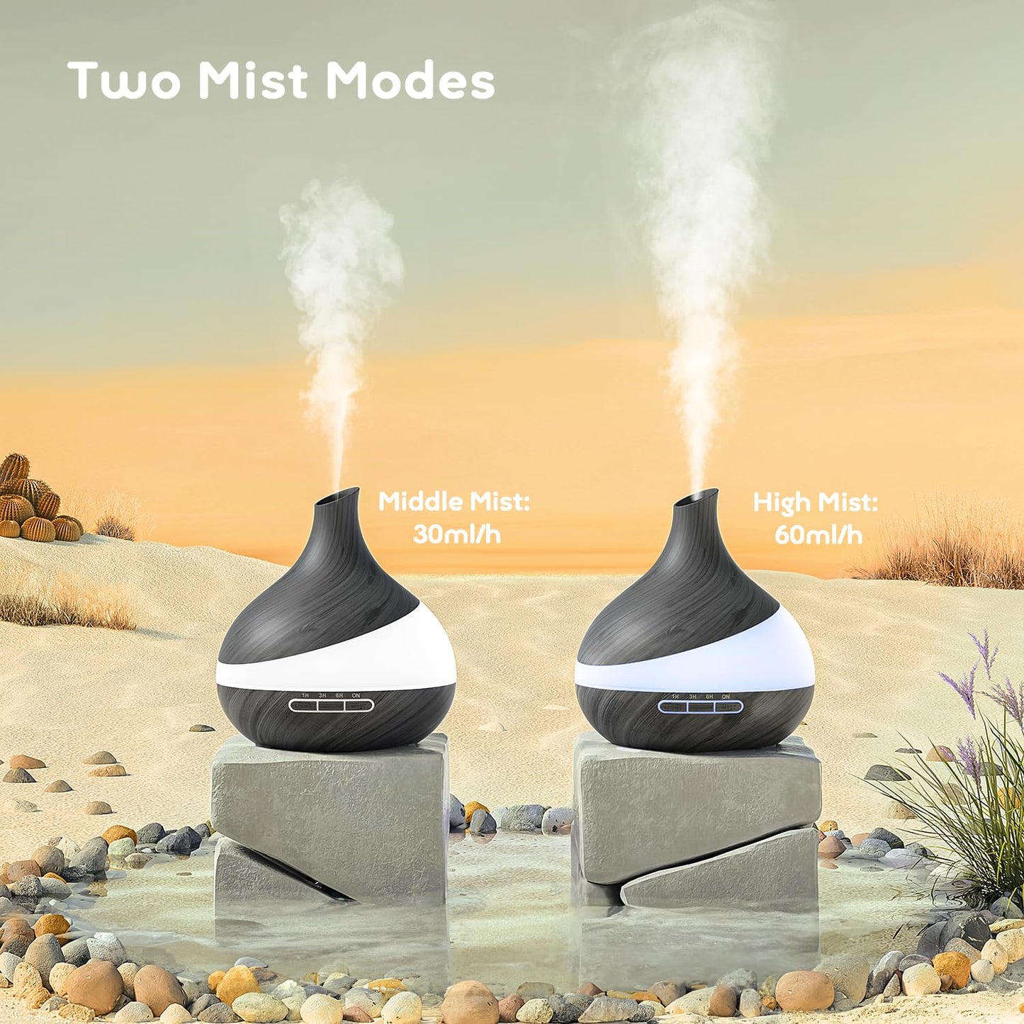 HJTHJT Essential Oil Diffuser: 500ML Aromatherapy Diffuser with Remote Control for Hotel Spa Yoga Room - Humidifiers for Bedroom with 14 Colors LED Night Light for Kids/Women