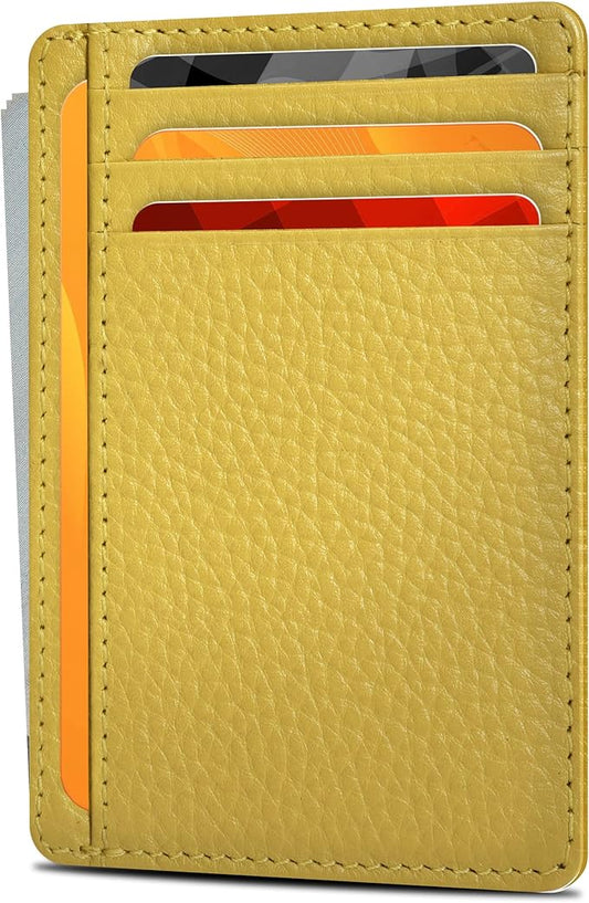 Oak Leathers Leather Slim Minimalist Wallet for Men & Women RFID Front Pocket Leather Card Holder Wallets