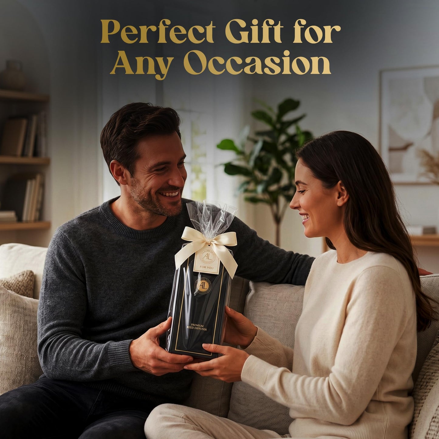 Aroma Loft Black Reed Diffusers for Home | Premium Fragrance Diffuser | Reed Diffuser Sticks in Oil Set with Cashmere Vanilla Scent | Smell Good Stuff | Long-Lasting Oil for Bathroom & Office (5 oz)