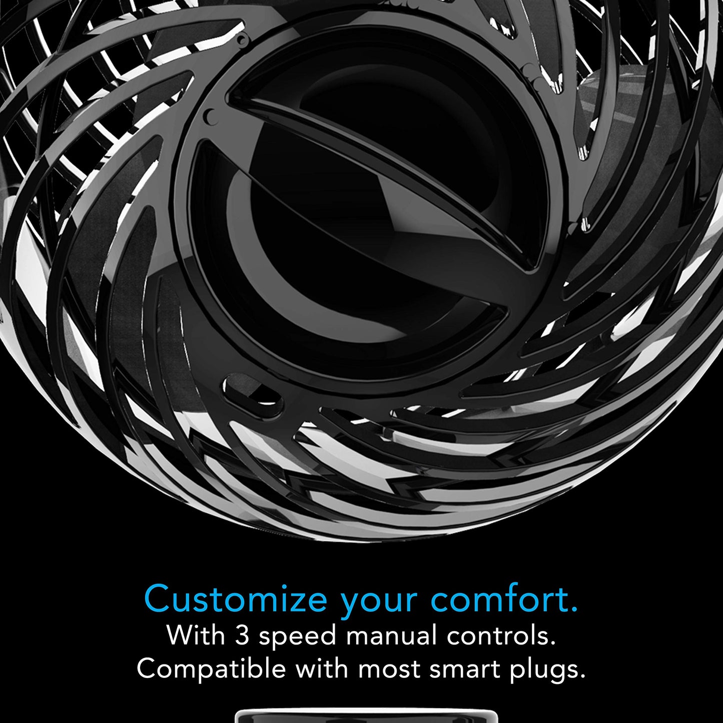 Vornado Pivot Clip Personal Air Circulator, 3-Speed, Portable Desk Fan with Multi-Surface Clip, 360-Degree Adjustable Axis, 9 in Tall, 4 in Diameter, Whisper Quiet, Black