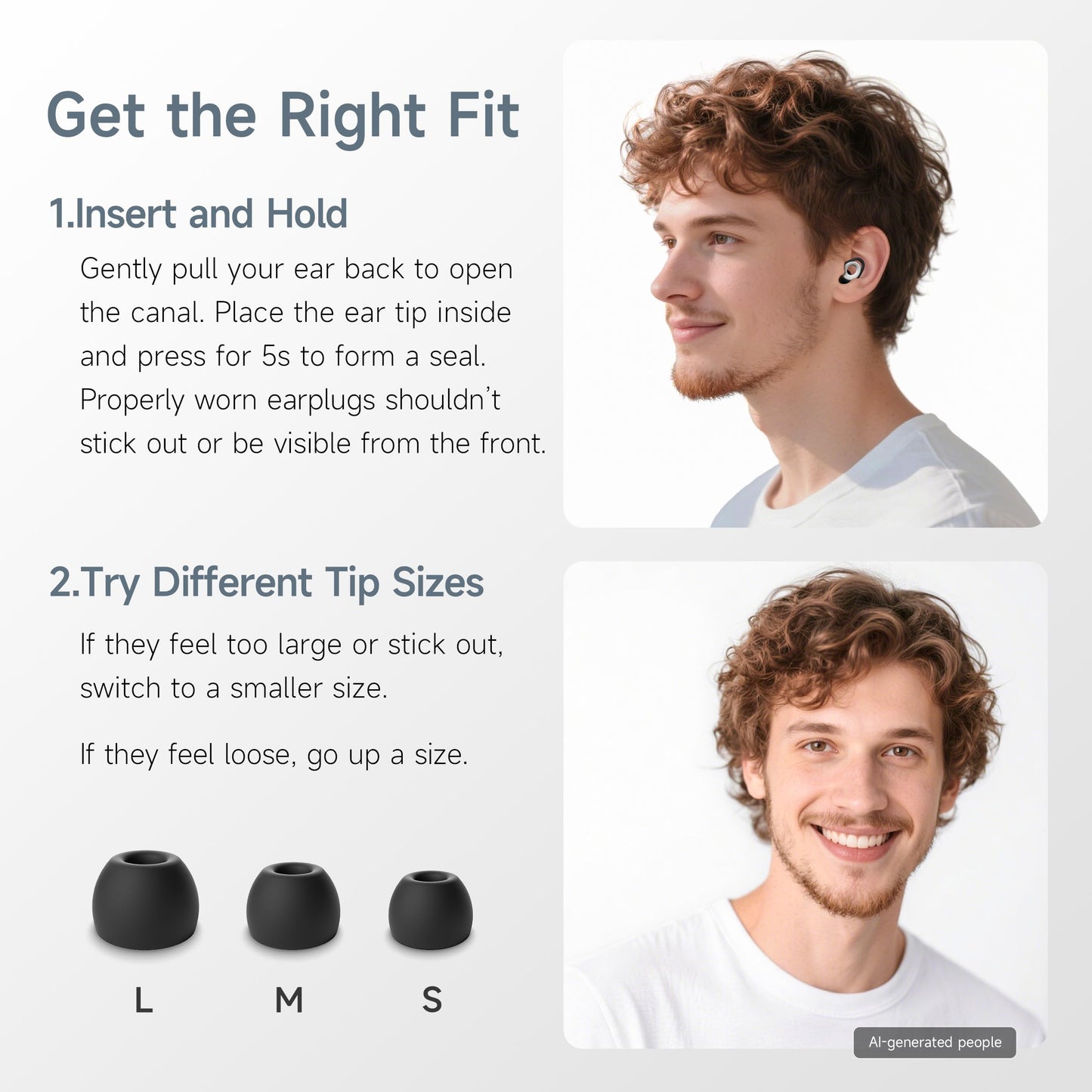 Ear Plugs for Sleeping Noise Cancelling, Reusable Silicone Earplugs for Sleeping, High Fidelity with Mute Layer for Noise Redution for Travel,Focus,28dB Noise Reduction (Black-White)