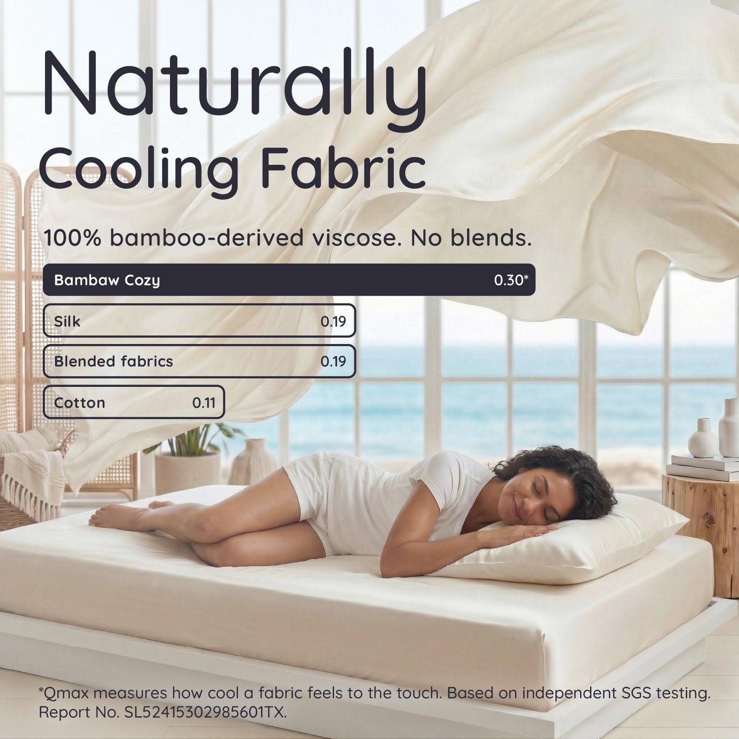 Bambaw 100% Viscose Derived from Bamboo Pillowcase Standard Size – Set of 2 Cooling Pillow Cases for Hot Sleepers, Breathable & Good for the Skin, Cooling Pillow Cover with Envelope Closure (White)