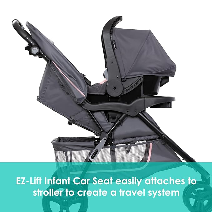 Baby Trend EZ Ride Travel System with EZ-Lift™ Infant Car Seat, Dash Pink