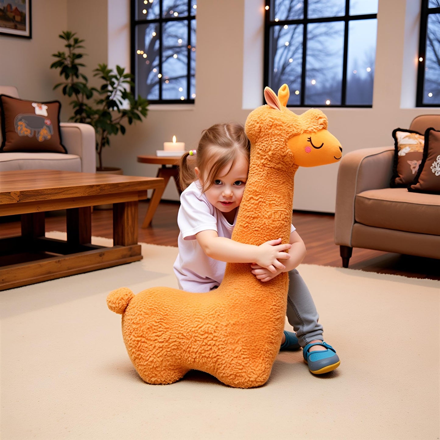 Ryttir 29.5 Inch 15% Chubbier Large Llama Stuffed Animal, Soft Alpaca Plush Toy Body Pillow for Kids & Adults - Ideal Cuddly Gift & Room Decoration