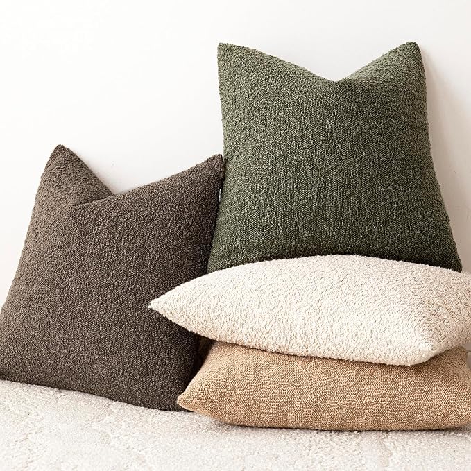 Foindtower Decorative Textured Boucle Throw Pillow Covers Accent Solid Pillow Cases Neutral Long Body Lumbar Couch Cushion Case for Chair Sofa Bedroom Living Room Home Decor 14x36 Inch,1PC,Light Brown