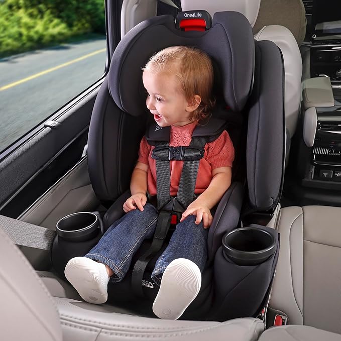 Britax One4Life All in One Convertible Car Seat, 3 in 1 Car Seat & Booster Seat with Easy ClickTight Installation, Extended Rear Facing Capacity, and Breathable SafeWash Fabrics — Parchment