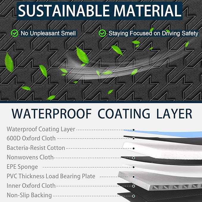 Upgraded Durable Hard Bottom Dog Car Seat Cover with EPE Sponge Cushion,Foldable Dog Rear Seat Protector,Waterproof Pet Car Seat Hammock, Seamless Car Back Seat Extender for SUV,Truck(L)