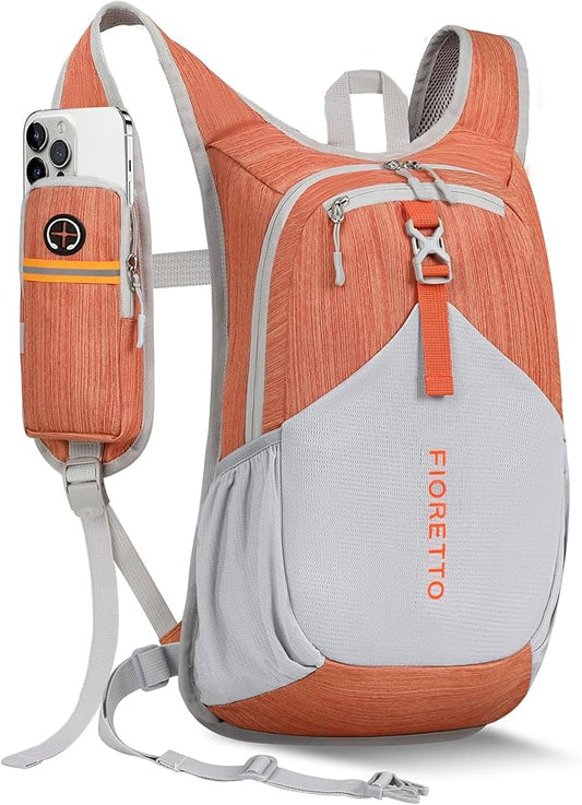 FIORETTO 20L Hiking Backpack for Women Men Mini Packable Backpack Lightweight Small Daypack for Camping Travel Outdoor, Orange