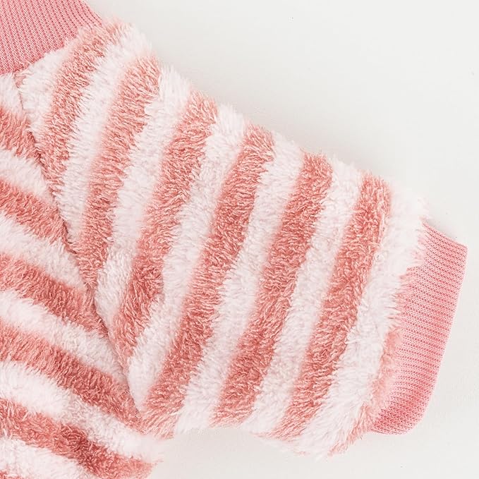 XPUDAC Stripe Dog Sweater Fleece Dog Pajamas Winter Pet Clothes for Small Medium Dogs Girl Boy Doggy Apparel for Cold Weather, XS