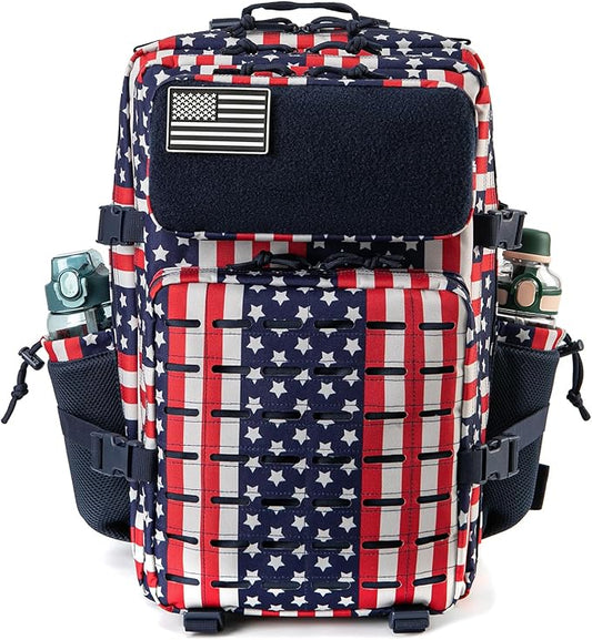 QT&QY 25L/45L Military Tactical Backpack For Men Molle Daypack 3 Day Bug Out Bag Hiking Rucksack With Bottle Holder