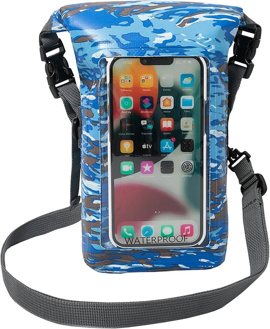 geckobrands Waterproof Phone Tote with 2L Dry Bag and Adjustable Strap – Protect Your Phone and Valuables While on The Go