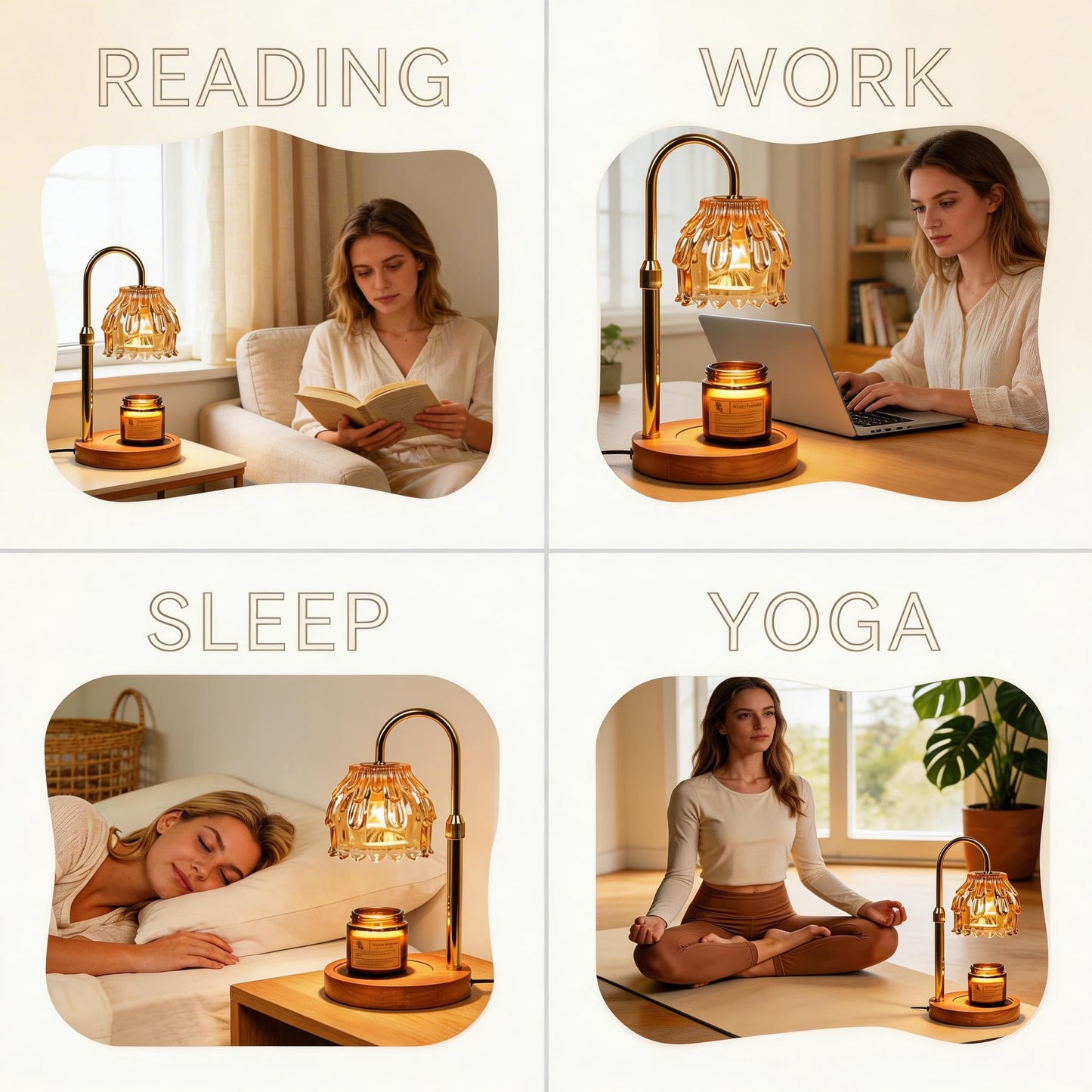 ilhuihui Candle Warmer Lamp with Timer and Wireless Remote Control,Dimmable Candle Warmer for Jar Candles,New Home Decor,Birthday Gifts for Women Mom, House Warming Gifts New Home Decor with 2 Bulbs