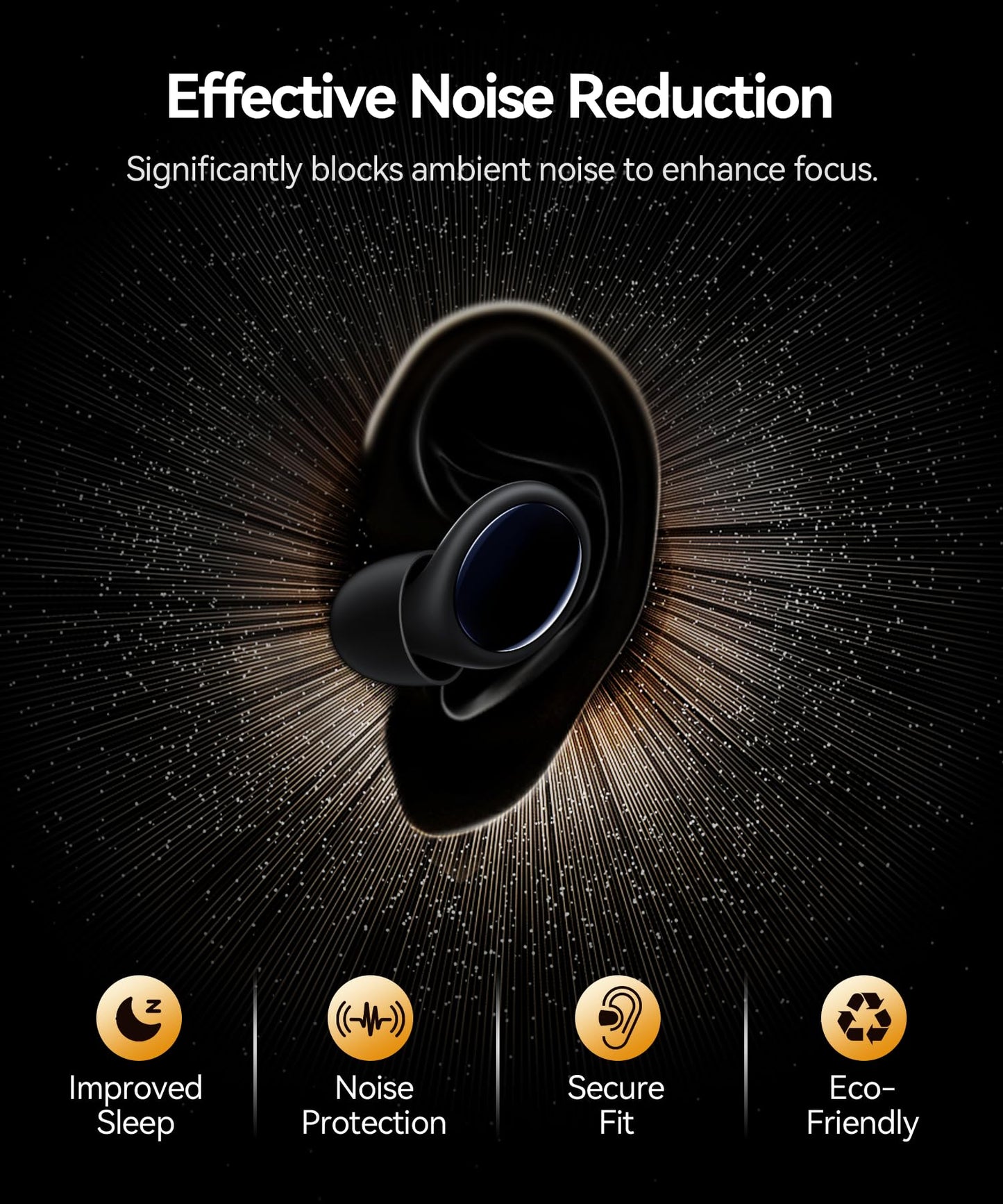 45dB Ear Plugs for Sleeping Noise Cancelling Ear Plugs for Noise Reduction & Snoring, Concerts, Earplugs for Sleep,Sider Sleepers Airplane, Silicone Earplugs Reusable