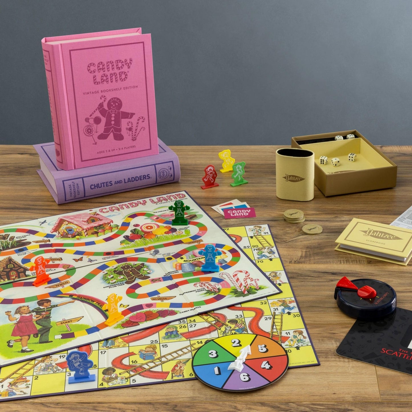 WS Game Company Collection of 19 Vintage Bookshelf Board Games Including Scrabble, Monopoly, Clue, Yahtzee, Battleship, Chess, Candy Land & Sorry! - Classic Family Games for Kids & Adults