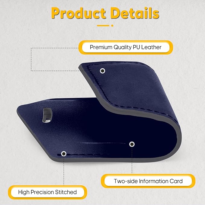 Travelambo 8 Pack Luggage Tags Faux Leather for Suitcases Travel Bag Labels Travel Accessories Essential with Protection Cover ID (Deep Blue)