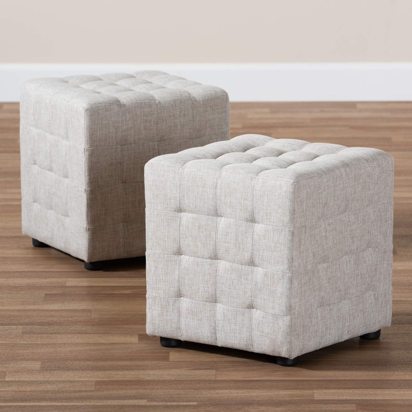 Baxton Studio Ottomans, One Size, Beige