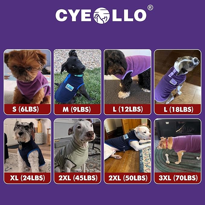 cyeollo Fleece Dog Sweater, Soft Stretchy Fleece Dog Jacket Pullover Turtleneck Dogs Vest Lightweight Coat Warm Winter Pet Clothes, Navy Blue XXL