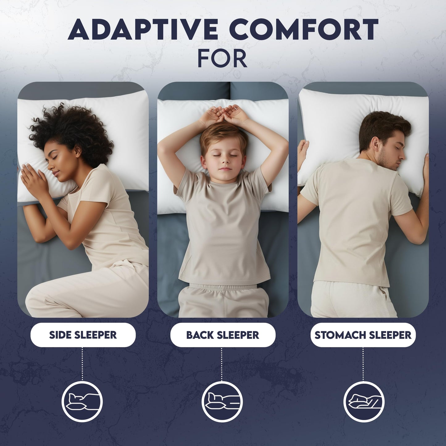 Utopia Bedding Bed Pillows for Sleeping Queen Size (Grey), Set of 2, Soft & Fluffy Pillow with Down Alternative Filling, Cooling, Hotel Quality, Gusseted Pillow for Back, Stomach or Side Sleepers