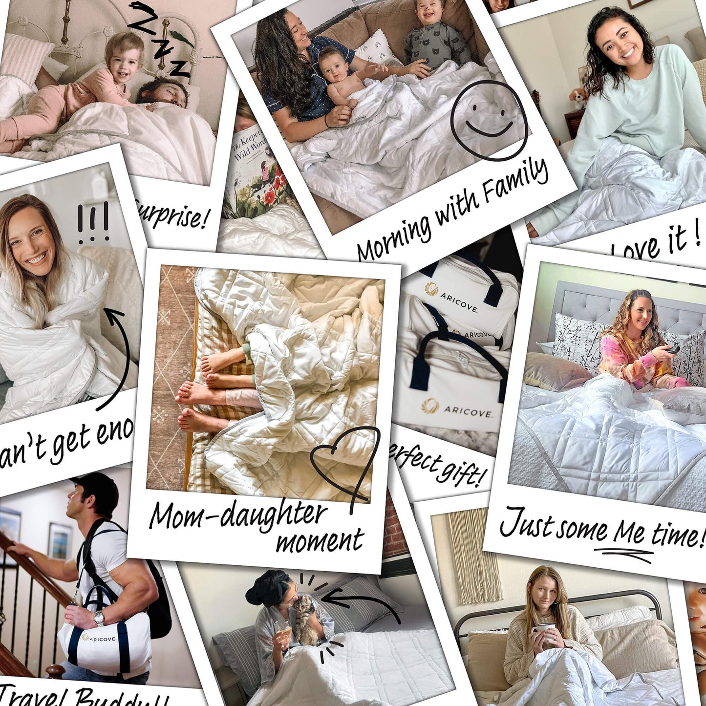 Aricove Cooling Weighted Blanket, 12 lbs, Twin Size for Adults, Luxury Heavy Blanket, Silky Soft Bamboo Viscose, 48x72 inches, Machine Washable, White