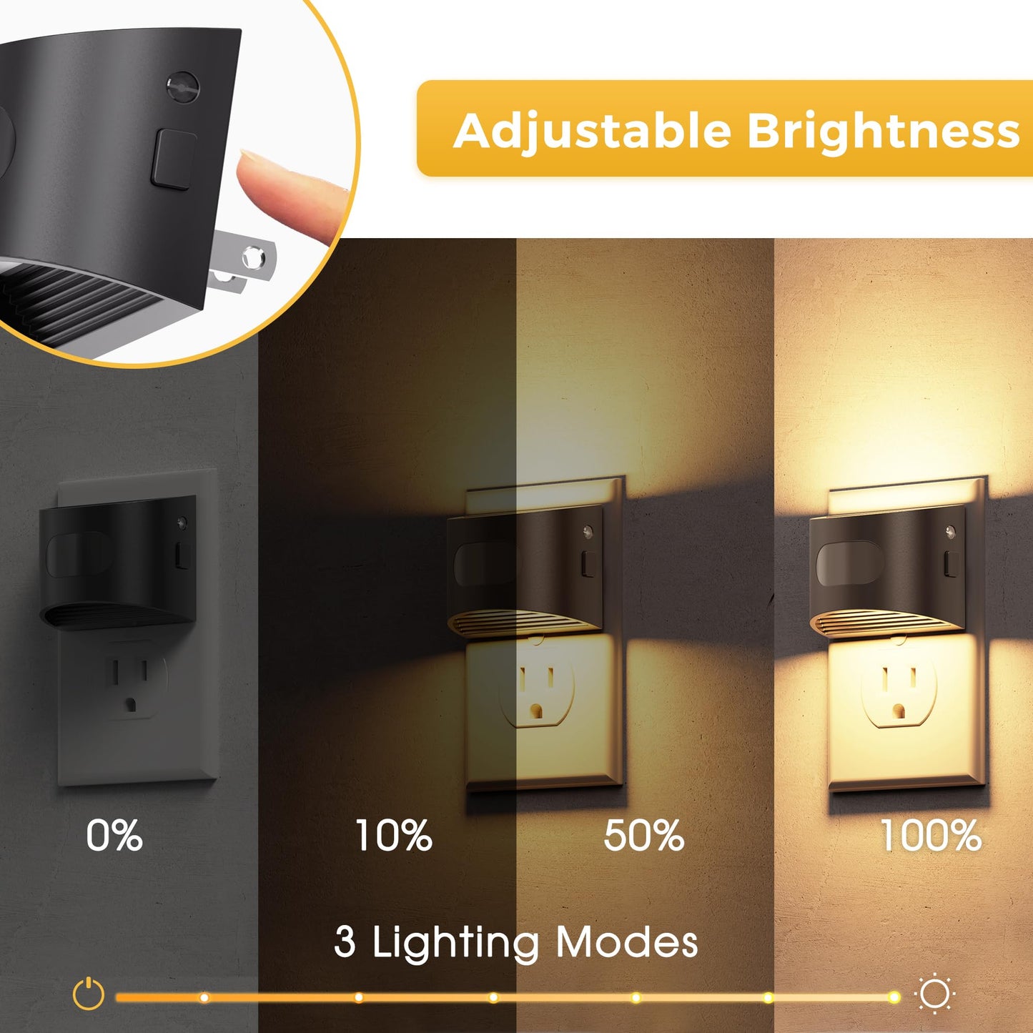 L LOHAS LED Motion Sensor Night Light, Night Lights Plug into Wall with with Motion Sensor & Dusk to Dawn Sensor, Motion Activated LED Night Light, 3000K Soft White, 4 Pack