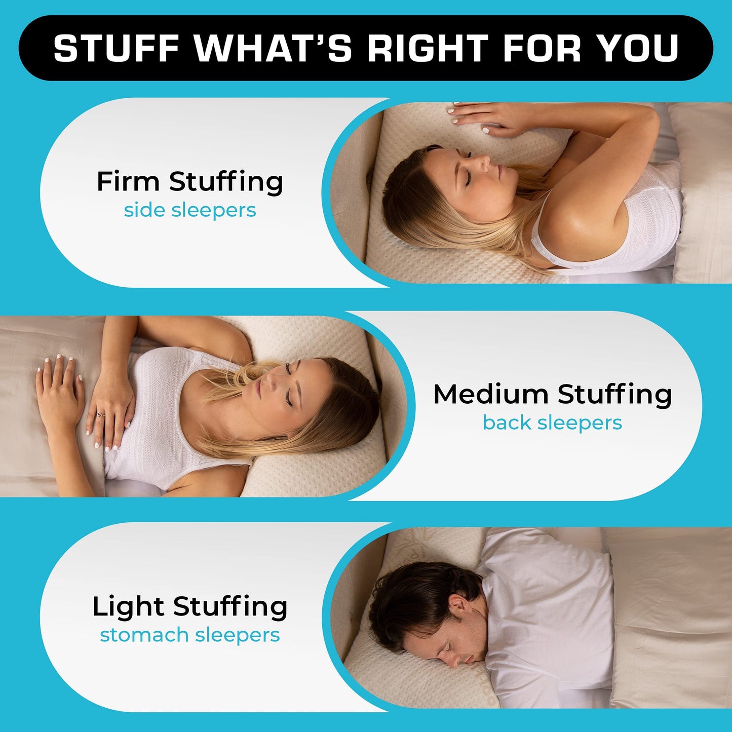 Xtreme Comforts Memory Foam Pillows |GREENGUARD Certified Adjustable Shredded Foam Fill for Personalized Support |Bed Pillows for Side,Back & Stomach Sleepers |Removable Cover |2 Pillows Standard Size