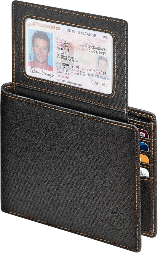 Zitahli Wallet for Men 12 Card Holder Slim Rfid Leather 2 ID Window Wallets With Gift Box Men's Accessories