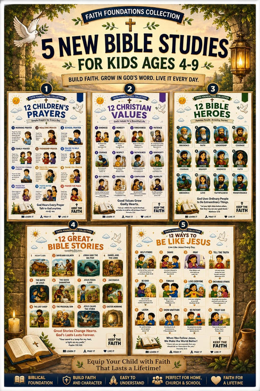 JELLY BEAN GENIUS VBS Decorations & Bible Posters, 5-Pack Laminated Set