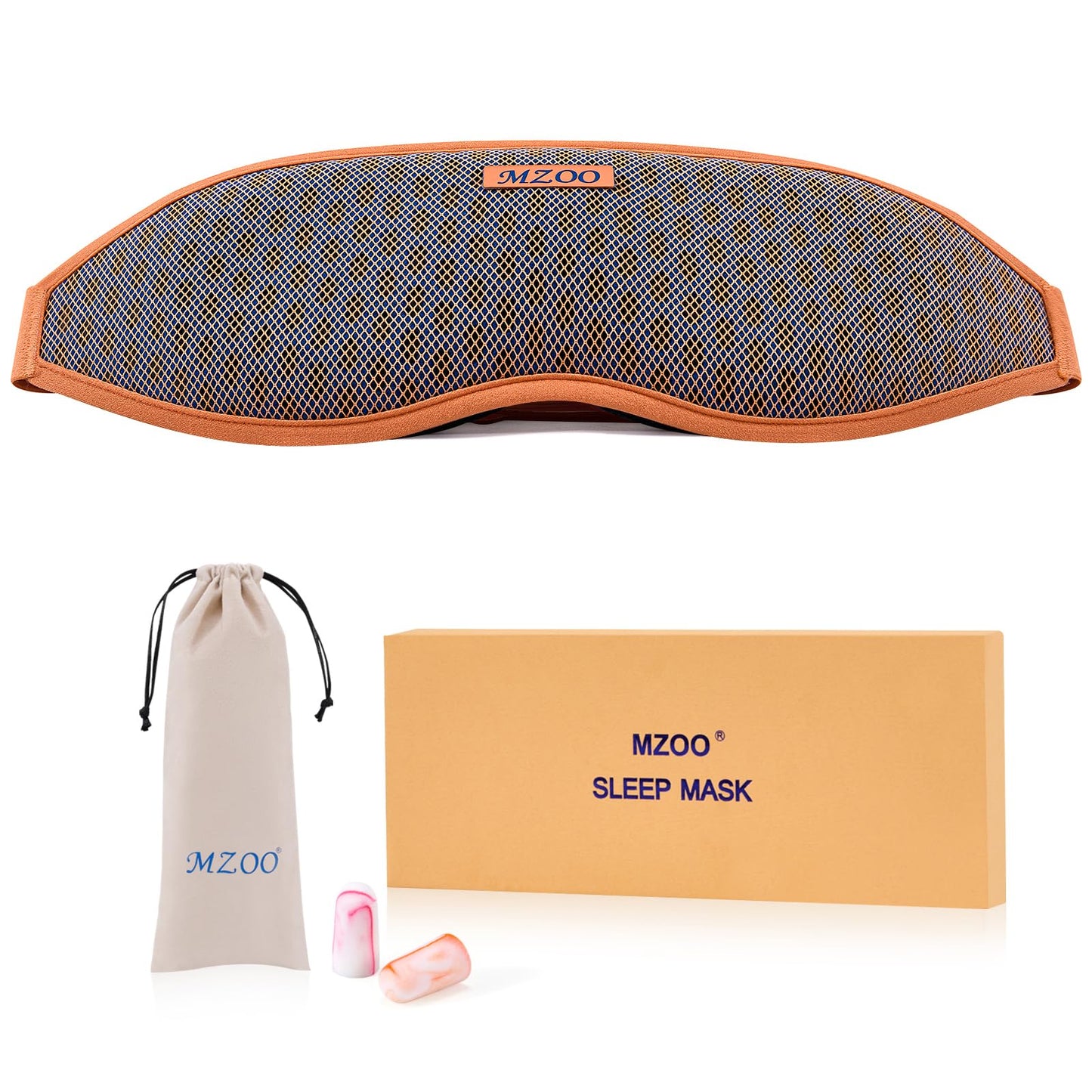 MZOO Pro Breathable Sleep Mask - Complete Blackout Sleeping Eye Mask for Side Sleeper, 3D Zero Pressure & Eyelash Friendly Night Blindfold Eye Covers, Travel Essentials & Birthday Gifts for Women Men