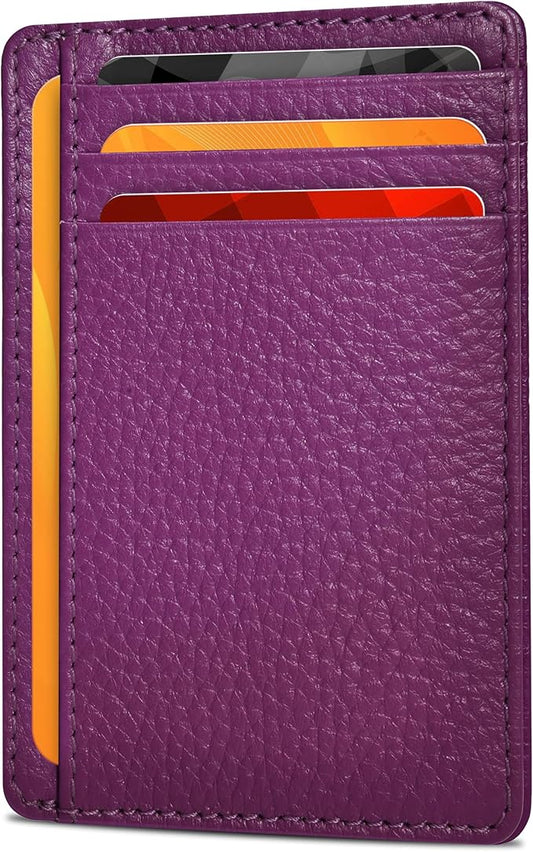 Oak Leathers Leather Slim Minimalist Wallet for Men & Women RFID Front Pocket Leather Card Holder Wallets