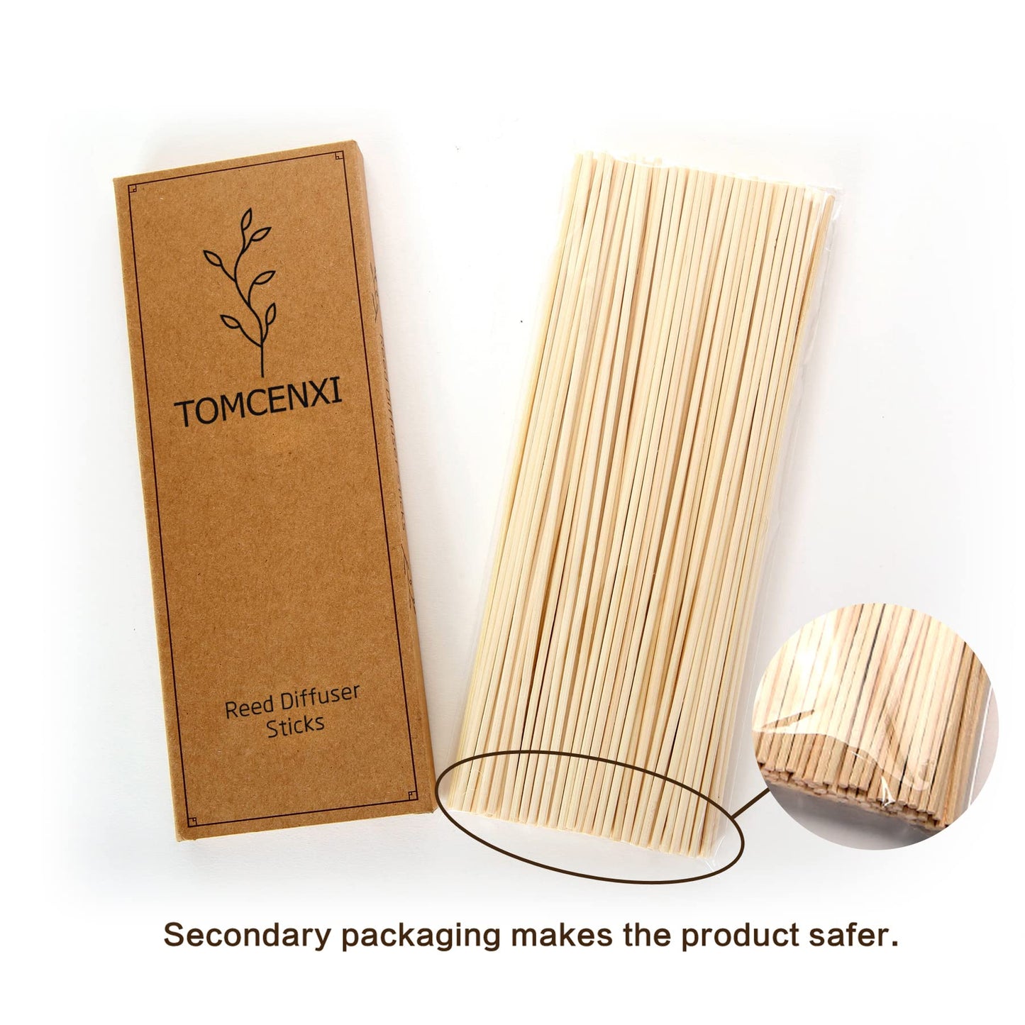 Reed Diffuser Sticks,7.5 Inch Natural Rattan Sticks,Diffuser Refills,Essential Oil Aroma Diffuser Replacements Sticks (Natural Color)