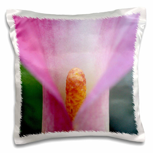 3D Rose"Pink Calla Lily Close up" Pillow Case 16" x 16"