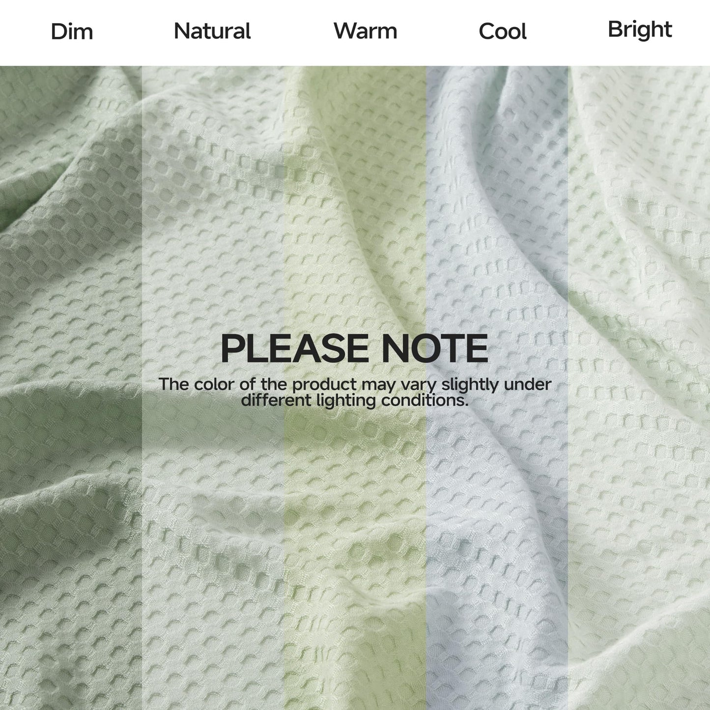 REDKISS Waffle Cooling Throw Blanket for Couch 60" x 90" - Lightweight Breathable Viscose Derived from Bamboo for Hot Sleepers, Soft Summer Blanket for Bed, Sage Green