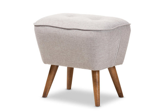 Baxton Studio Aimant Ottoman, Greyish Beige