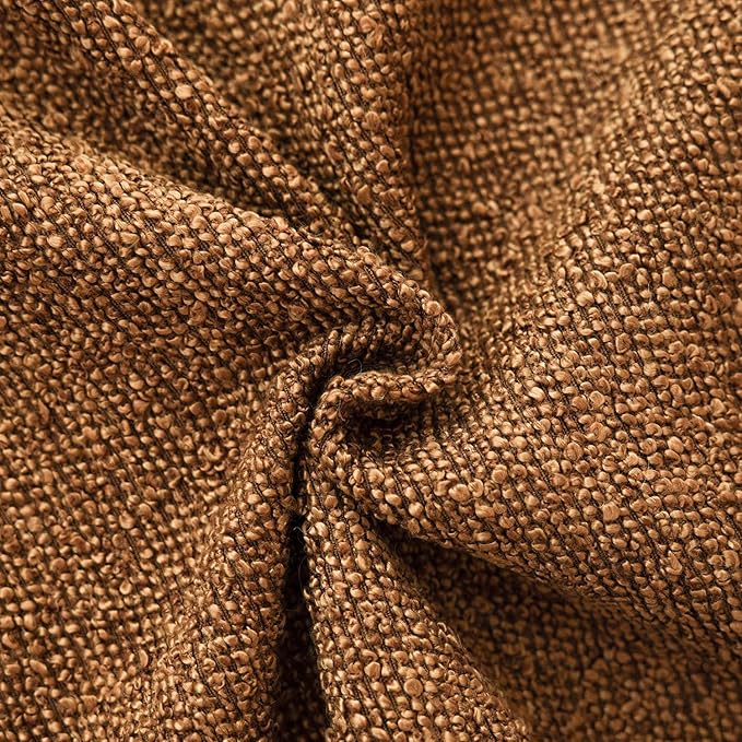 Foindtower Decorative Textured Boucle Throw Pillow Covers Accent Solid Pillow Cases Neutral Soft Cozy Couch Cushion Case for Chair Sofa Bedroom Living Room Home Decor 18x18 Inch,1PC,Hazel Brown